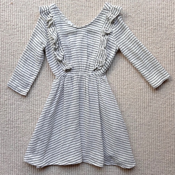 Alice + Ames Chloe Dress B/W Striped - Picture 1 of 6